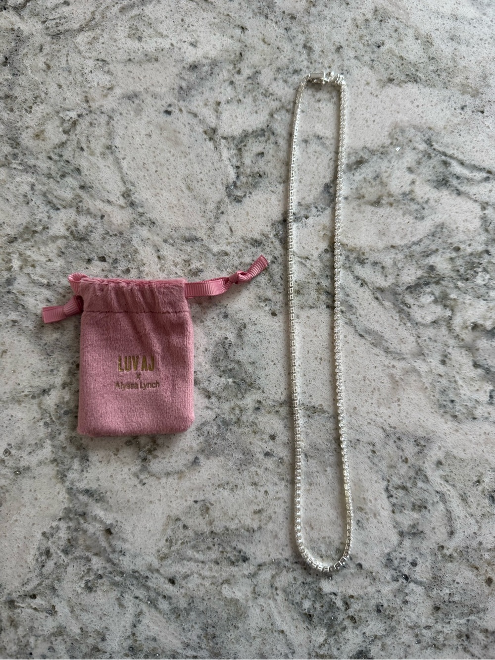Luv AJ - Alyssa Lynch The Prong-Set Tennis Necklace in Silver